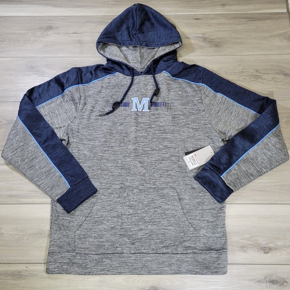 Maine Black Bears Hoodie Men's Large Blue HTR Colosseum New